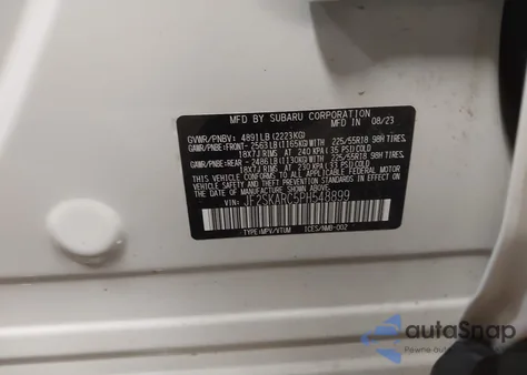 2023 Subaru Forester Touring from USA, damaged, VIN JF2SKARC5PH548899